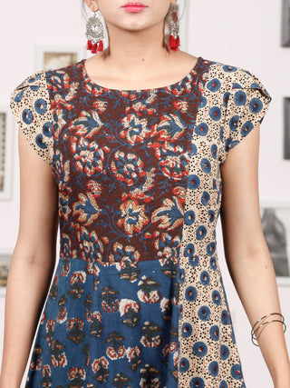 STYLO COLLARGE - Hand Block Printed Cotton Long Dress  - D224F1304