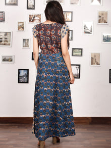 STYLO COLLARGE - Hand Block Printed Cotton Long Dress  - D224F1304
