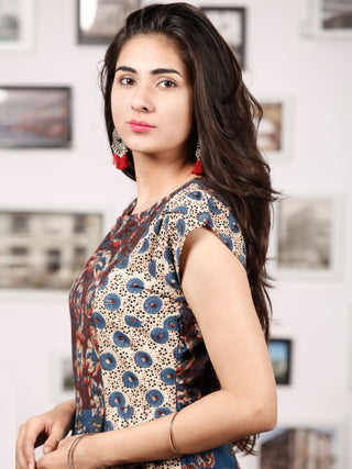 STYLO COLLARGE - Hand Block Printed Cotton Long Dress  - D224F1304