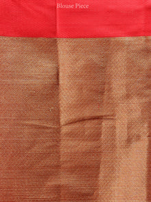 Banarasee Chanderi Silk Saree With Zari Work - Maroon Red Gold - S031704377