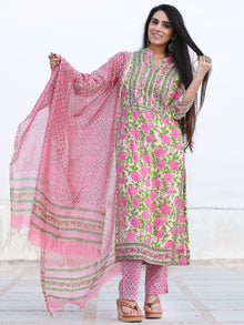 Jashn Aleena - Set of Kurta Pants & Dupatta - KS02A2493D