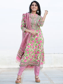 Jashn Aleena - Set of Kurta Pants & Dupatta - KS02A2493D