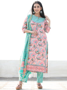 Jashn Sameera - Set of Kurta Pants & Dupatta - KS60F2498D