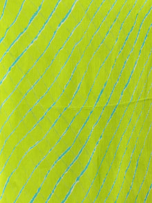 Green Blue Lehria Georgette Hand Block Printed Dupatta  - D04170686