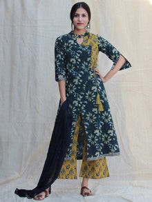 Gul E-Rana - Hand Block Printed Kurta Palazzo Set With Dupatta - SS01F1331