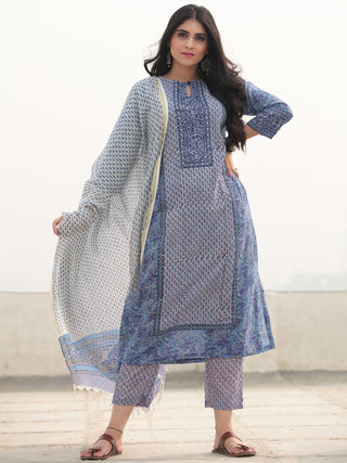 Jashn Samah - Set of Kurta Pants & Dupatta - KS76A2366D