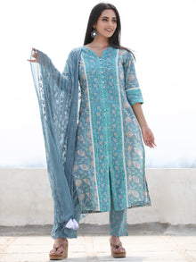 Jashn Zohra - Set of Kurta Pants & Dupatta - KS29K2500D