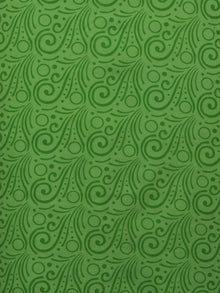 Yellow Orange Green Hand Block Printed Cotton Suit-Salwar Fabric With Chiffon Dupatta (Set of 3) - S16281285