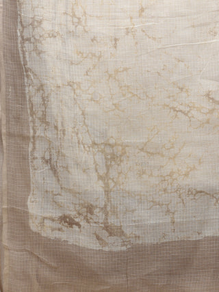 White Kashish Kota Silk Hand Block Printed Dupatta - D04170786