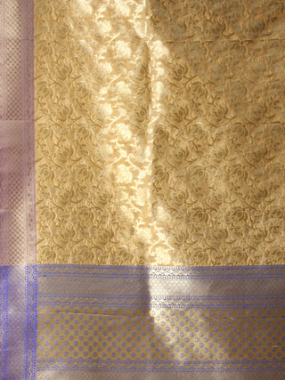Banarasi Kanni Silk Dupatta With Zari Work - Beige & Gold - D04170890