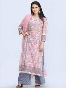 Rozana Beena - Set of Kurta Pants & Dupatta - KS60P2489D