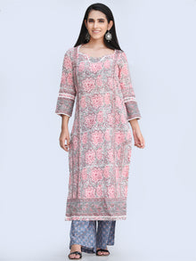 Rozana Beena - Set of Kurta Pants & Dupatta - KS60P2489D