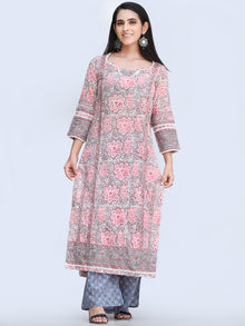 Rozana Beena - Set of Kurta Pants & Dupatta - KS60P2489D