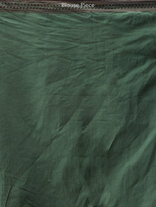 Green Maroon Black Bagh Printed Maheshwari Cotton Saree - S031704174