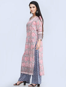 Rozana Beena - Set of Kurta Pants & Dupatta - KS60P2489D