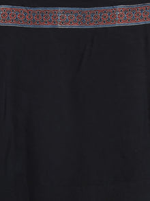 Indigo Red Black Ajrakh Hand Block Printed Modal Silk Saree - S031704138