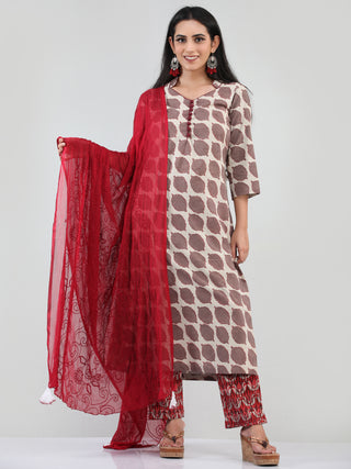 Bahaar Ibda - Set of Kurta Pants & Dupatta - KS47B1356D