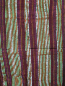 Fern Green Brown Ivory Maroon Hand Block Printed Chanderi Silk Kurta & Chanderi Dupatta Fabric Set of 2 - S1628199