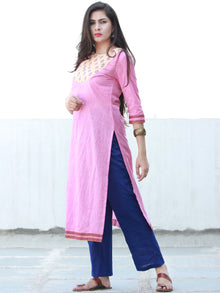 Pink Beige Lavender South Handloom Cotton Kurta - K157FXXX