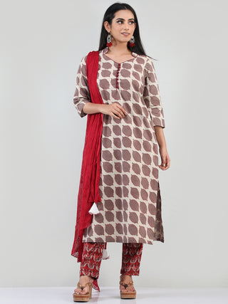 Bahaar Ibda - Set of Kurta Pants & Dupatta - KS47B1356D