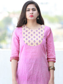 Pink Beige Lavender South Handloom Cotton Kurta - K157FXXX