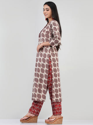 Bahaar Ibda - Set of Kurta Pants & Dupatta - KS47B1356D