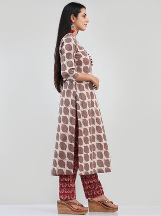Bahaar Ibda - Set of Kurta Pants & Dupatta - KS47B1356D