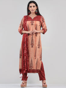 Bahaar Rada - Set of Kurta Pants & Dupatta - KS60L1078D