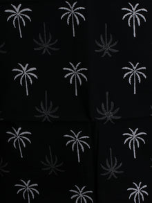 Black White Grey Orange Hand Block Printed Cotton Suit-Salwar Fabric With Chiffon Dupatta - S16281224