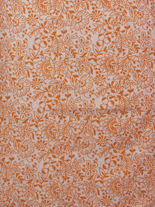 Ivory Rust Orange Hand Block Printed Cotton Suit-Salwar Fabric With Chiffon Dupatta (Set of 3) - S16281288