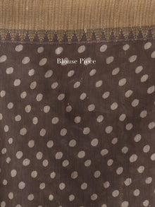 Kashish White Hand Block Printed Chanderi Saree With Geecha Border - S031704517