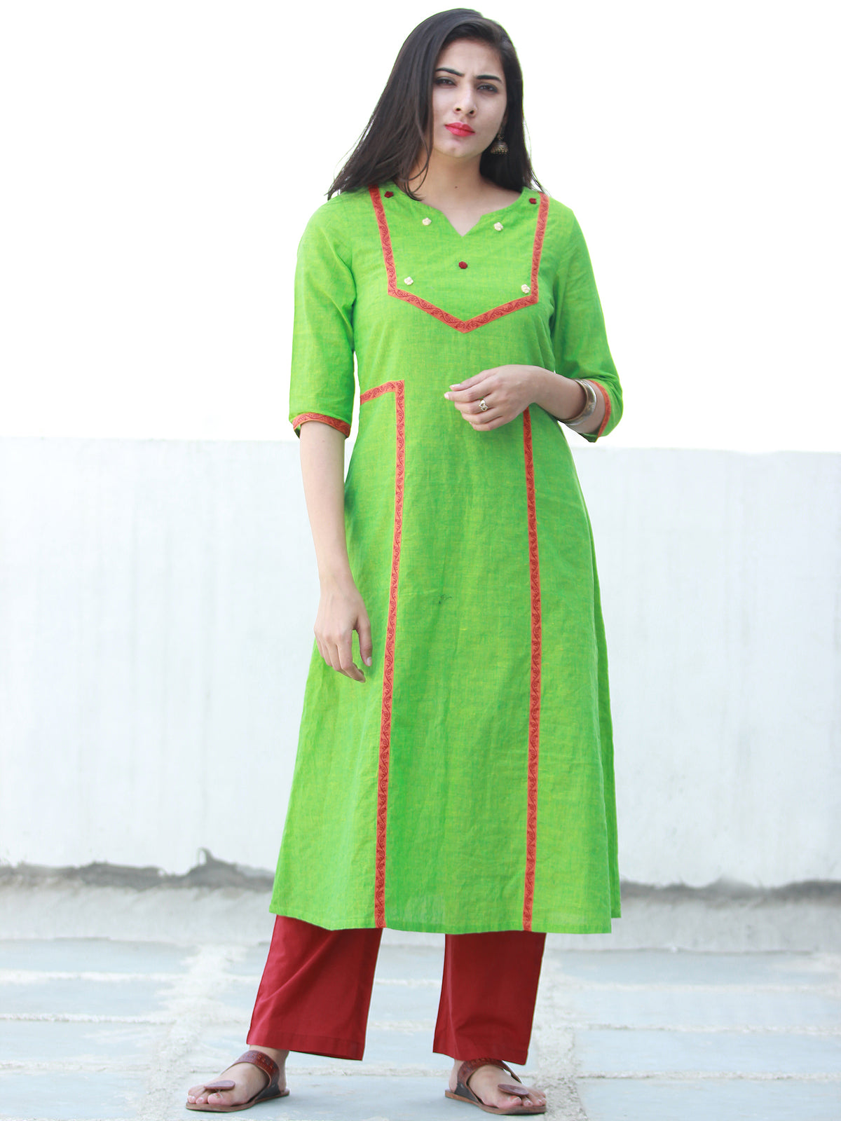 Parrot Green Kurtis Online Shopping for Women at Low Prices