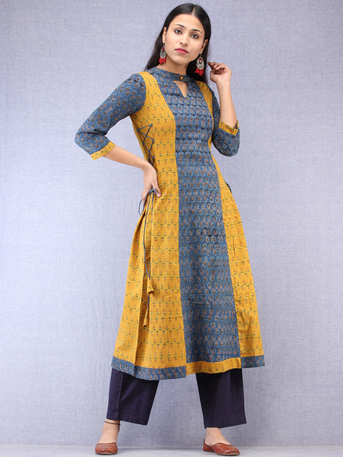 Stylish Kurti from Two Colour Fabrics/Two Colour Combination Kurti  Design/Cotton kurti design - YouTube