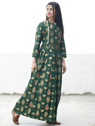 Utsav Flair - Hand Block Printed Long Cotton Dress - D351FXXX