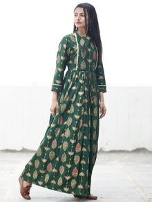 Utsav Flair - Hand Block Printed Long Cotton Dress - D351FXXX