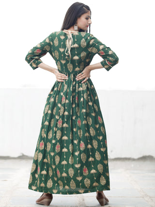 Utsav Flair - Hand Block Printed Long Cotton Dress - D351FXXX