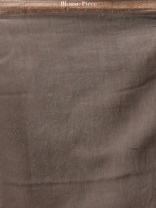 Kashish Ivory Maheshwari Silk Hand Block Printed Saree With zari Border - S031704466