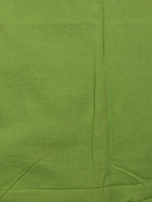 Indigo Ivory Lime Green Hand Shibori Dyed Chanderi Kurta & Chiffon Dupatta With Cotton Salwar Fabric Set of 3- S1628202