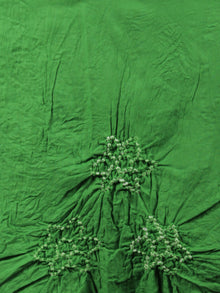 Purple Green Indigo White Hand Tie & Dye Bandhej Suit Salwar Dupatta (Set of 3) With Hand Embroidery & Mirror Work - S16281252