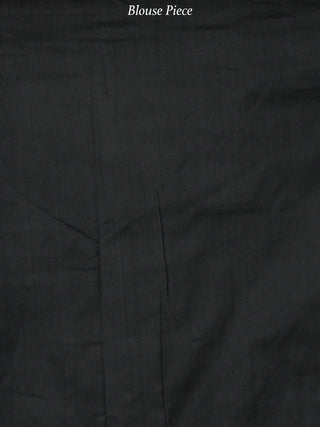 Sky Blue Bottle Green Black White Ikat Handwoven Mercerised Cotton Saree - S031703623