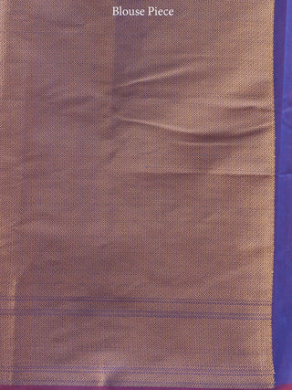 Banarasee Semi Silk Saree With Zari Work - Electric Blue & Gold - S031704368