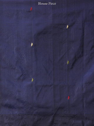 Banarasee Katan Silk Saree With Zari Work - Brown Blue Gold Green - S031704321