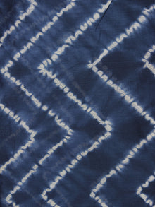 Indigo Ivory Maroon Hand Shibori Dyed Chanderi Kurta & Chiffon Dupatta With Cotton Salwar Fabric Set of 3- S1628204
