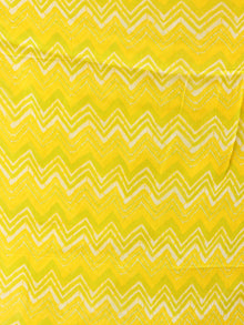 Yellow Green Georgette Hand Block Printed Dupatta  - D04170702