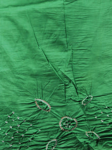Blue Pastel Green White Hand Tie & Dye Bandhej Suit Salwar Dupatta (Set of 3) With Hand Embroidery & Mirror Work - S16281254