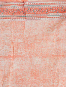 Pink Ivory Chanderi Silk Hand Block Printed Saree With Geecha Border - S031703994