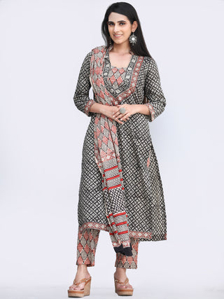 Bahaar Zaara - Set of Kurta Pants & Dupatta - KS151A2447D