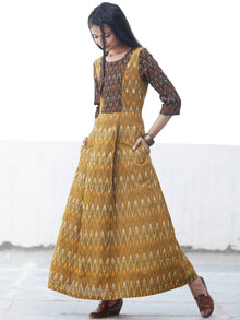 Everyday Elegance - Handwoven Ikat Cotton Dress - D322F960