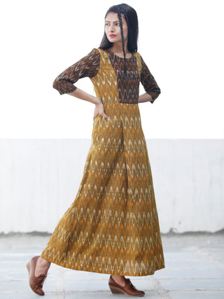 Everyday Elegance - Handwoven Ikat Cotton Dress - D322F960