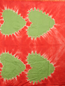 Red Green Marvel Hand Shibori Dyed in Natural Colors Chanderi Saree with Geecha Border - S03170147